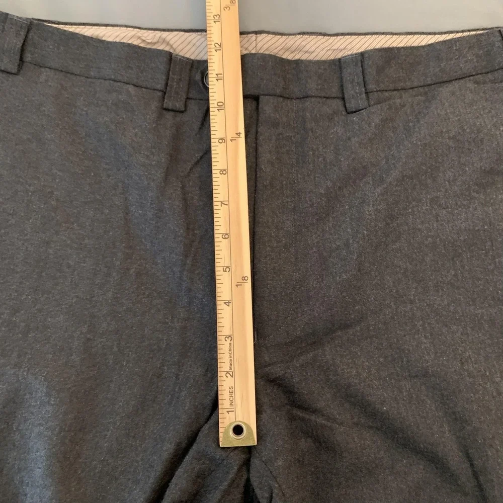 Lauren Ralph Lauren Pants Mens 42x32 Gray Wool Flat Front Straight Leg Dress